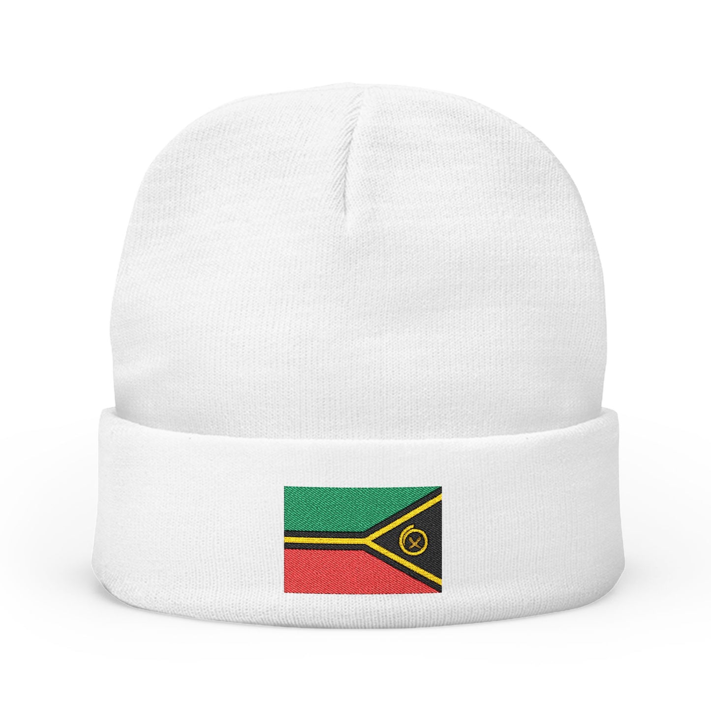 Beanie Hat Vanuatu Flag Embroidered