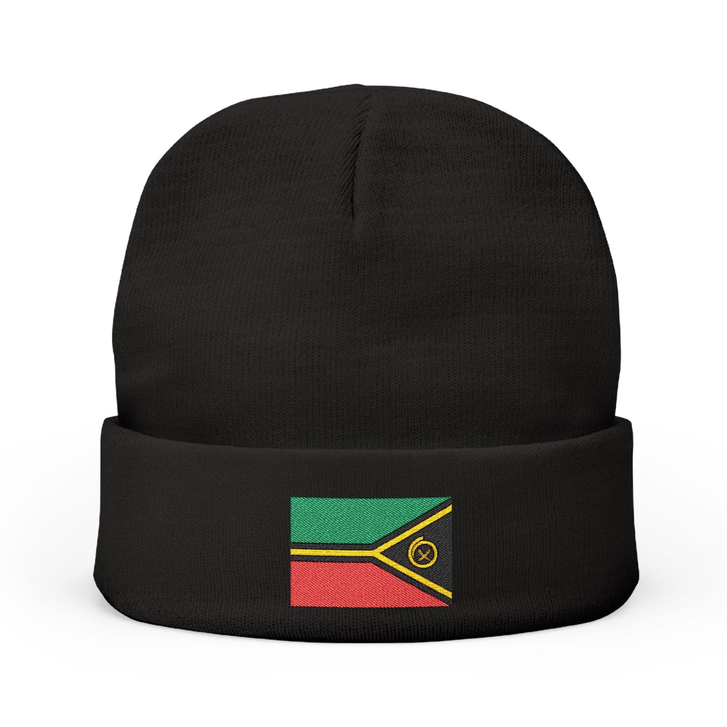 Beanie Hat Vanuatu Flag Embroidered