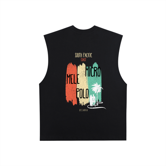 Raw Edge Cotton Tank Top