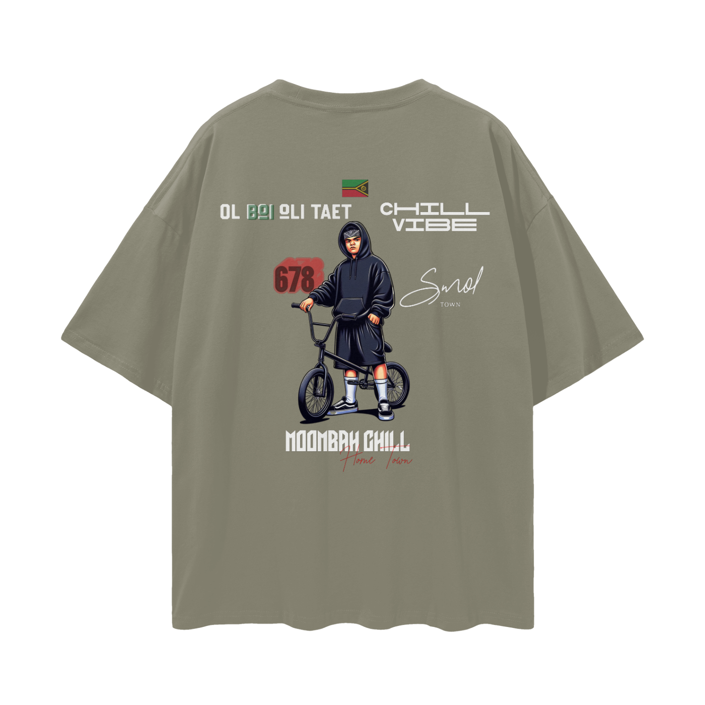 Drop Shoulder T-shirt (Vibe three varies color )