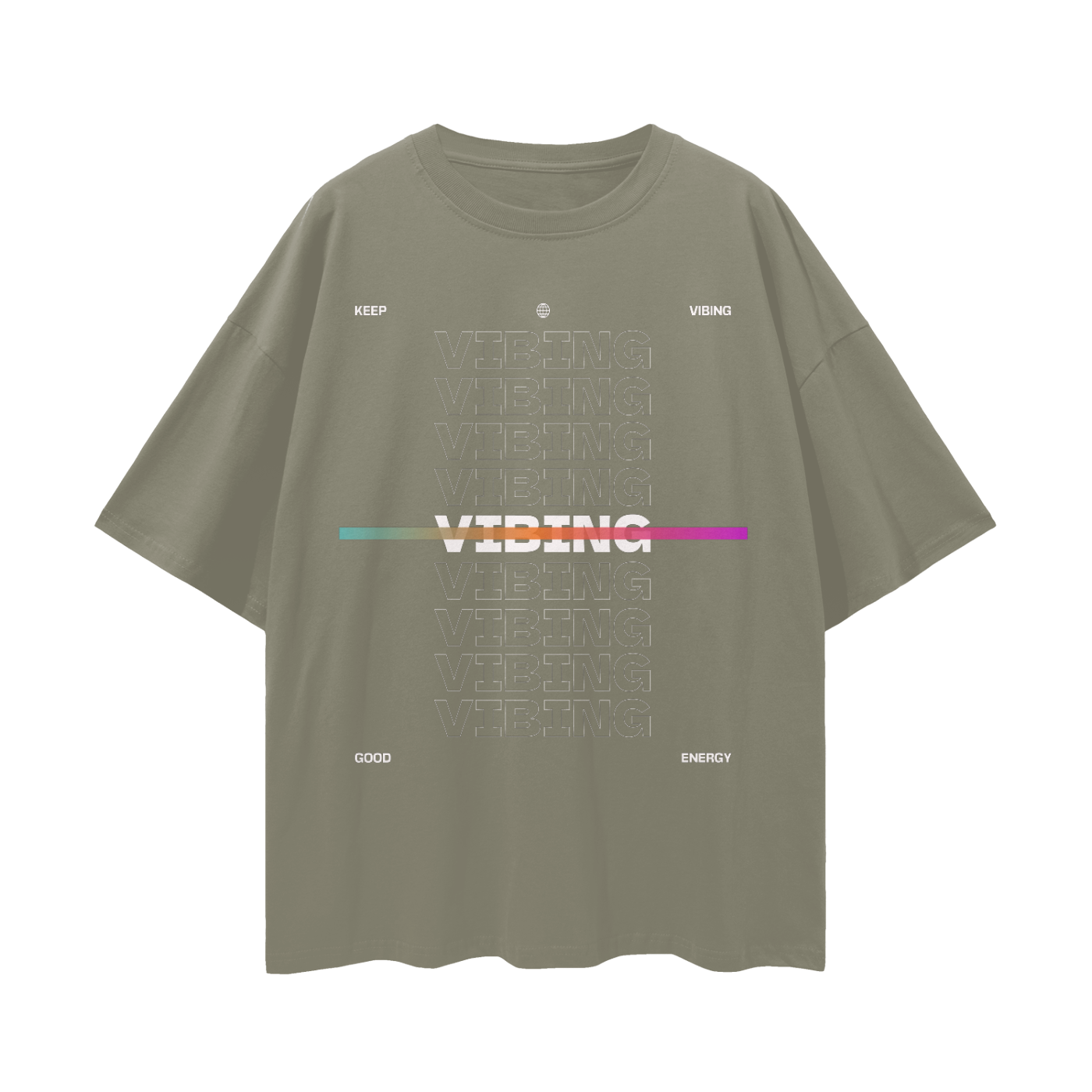 Drop Shoulder T-shirt (Vibe three varies color )