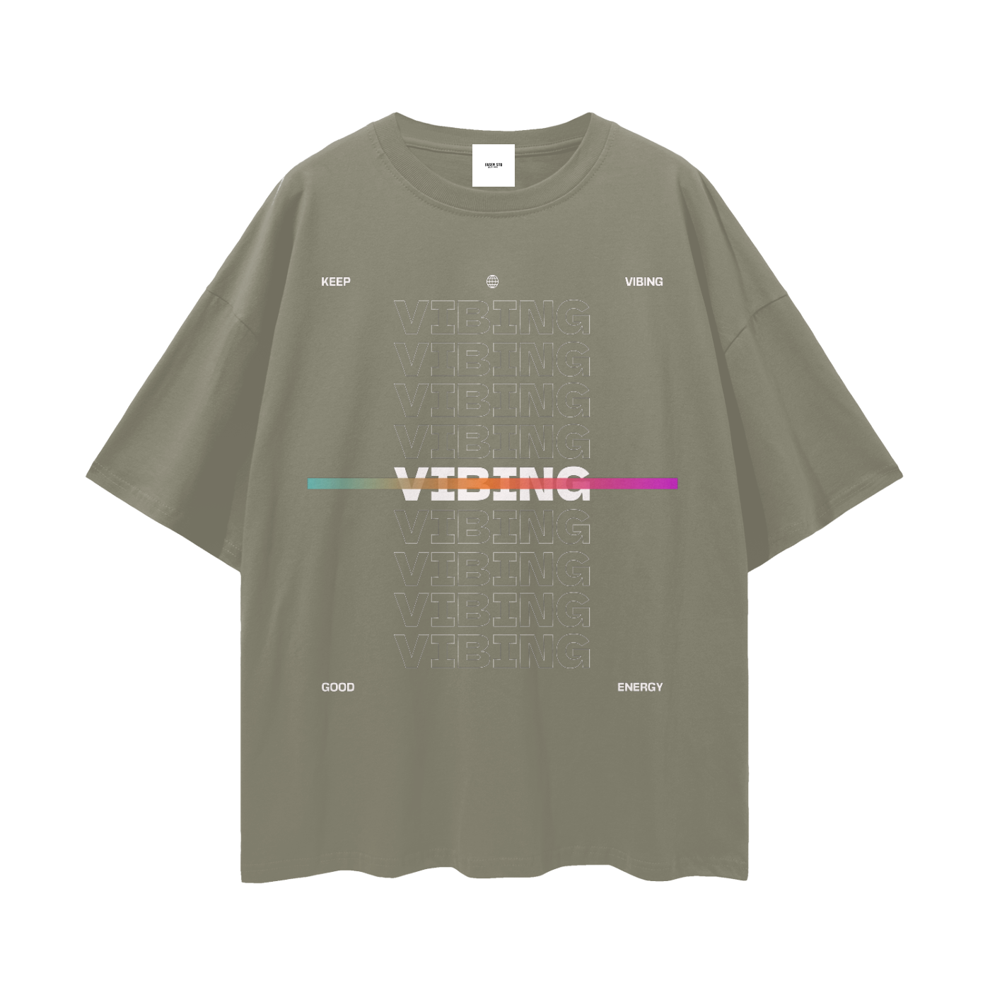 Drop Shoulder T-shirt (Vibe three varies color )