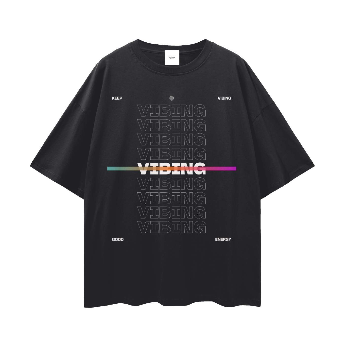 Drop Shoulder T-shirt (Vibe three varies color )