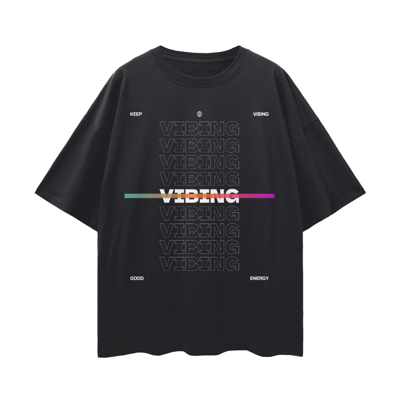 Drop Shoulder T-shirt (Vibe three varies color )