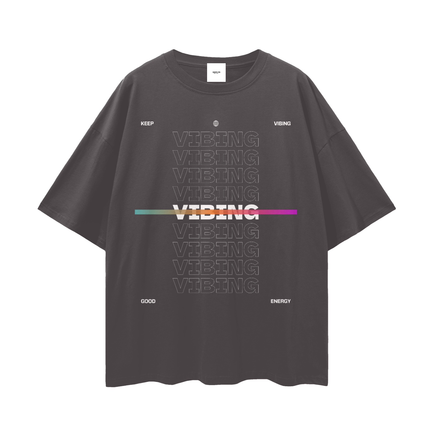 Drop Shoulder T-shirt (Vibe three varies color )